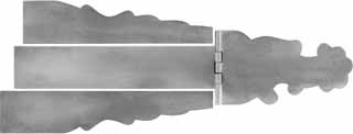 Jacob Dickert Lancaster County Patchbox kit, iron,
8" overall length